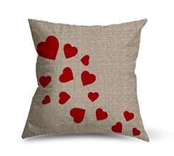 Rain Hearts su Cuscino in Pile