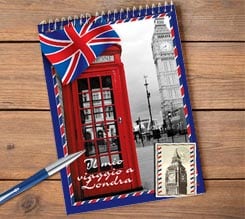 Block notes spirale personalizzato London