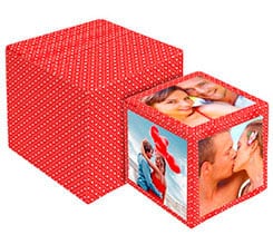 Texture Red Hearts Foto Cubo