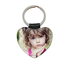 Stampa Portachiavi a Cuore in Pelle