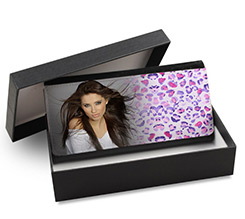 Portafoglio donna in pelle colorato Texture maculata