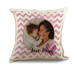 Cuscino in Juta Love mum rosa