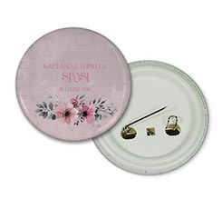 Spilla rotonda Deco fiori