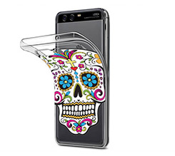 Cover trasparente Huawei P10 Teschio