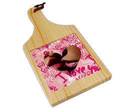 Tagliere in legno Pink love