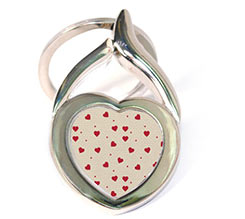 Portachiavi Cuore in Metallo Micro Cuori