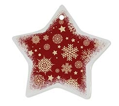 Decorazioni Natalizie ceramica stella Fiocchi di neve