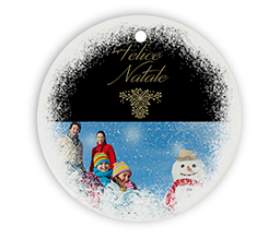 Decorazioni Natalizie ceramica tonda Dark Christmas