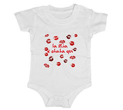 Body neonato cotone Baci zia