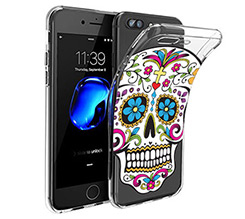 Cover Trasparente iPhone 7 Plus Teschio