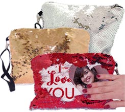 Pochette con Paillettes I Love You