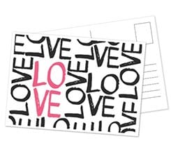Cartolina Love words