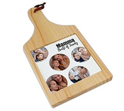 Tagliere in legno Heart of family
