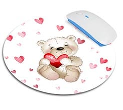 Tappetino mouse tondo Sweet teddy bear