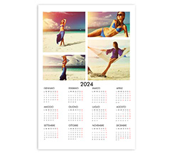 Calendario poster Basic Bianco