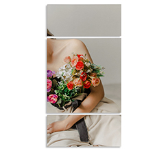 Tela in 3 pannelli con foto sposa