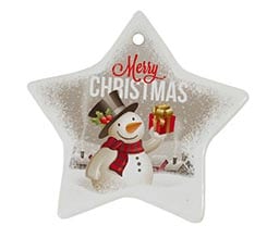 Decorazioni natalizie ceramica stella Snowman