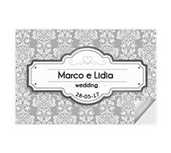 Etichetta adesiva rettangolare Wedding