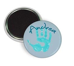 Magnete da frigo Impronta azzurra