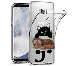 Cover trasparente Samsung S8 Black Cat
