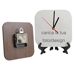Orologio Quadrato in Legno con Bordi Arrotondati