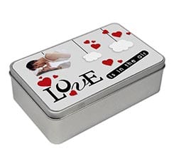 Scatola latta rettangolare Lovely cloud