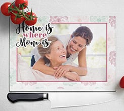 Tagliere in vetro Home is mom