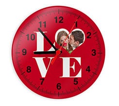 Orologio tondo in vetro Big Love