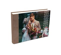 Album Fotografici personalizzati 20x15 con grafica Pizzo bianco