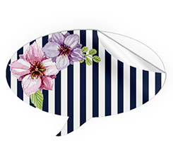 adesivo personalizzato a forma di fumetto