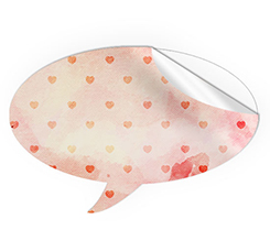 Adesivo personalizzato con cuori