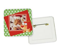 Spilla Quadrata Renna natalizia