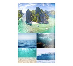 Poster collage  50x80 cm 5 Riquadri