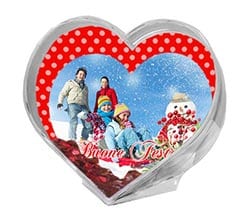 Palla di Neve a Cuore Bacche natalizie