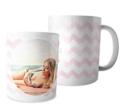 Tazza panoramica Zig zag rosa