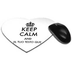Tappetino Mouse a Cuore Keep Calm