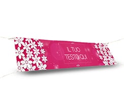 Striscione personalizzato 150x30 White flowers
