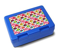 Porta merenda con grafica elefanti colorati