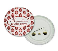 Spilla rotonda Palle di Natale