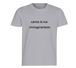 T-shirt bambini grigia in cotone