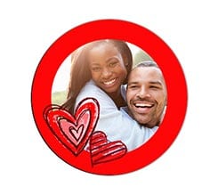 Calamita Rotonda 9,5 cm Hearts