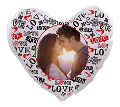 Cuscino cuore in Raso Love in caos
