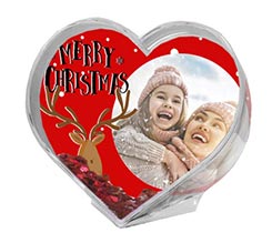 Palla di Neve a Cuore Addobbi natalizi