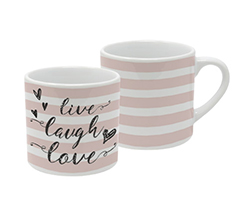 Tazza coffe con grafica romantica e scritte