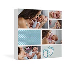 Foto Collage Sfondo Celeste