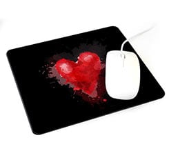 Tappetino mouse rettangolare Black love
