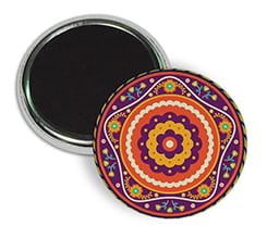 Calamita frigo rotondo Etnochic arancio