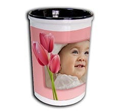 Portapenne in ceramica Tulipani rosa