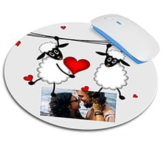 Tappetino mouse tondo Sweet sheeps