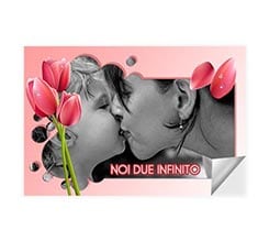 Adesivo rettangolare Tulipani